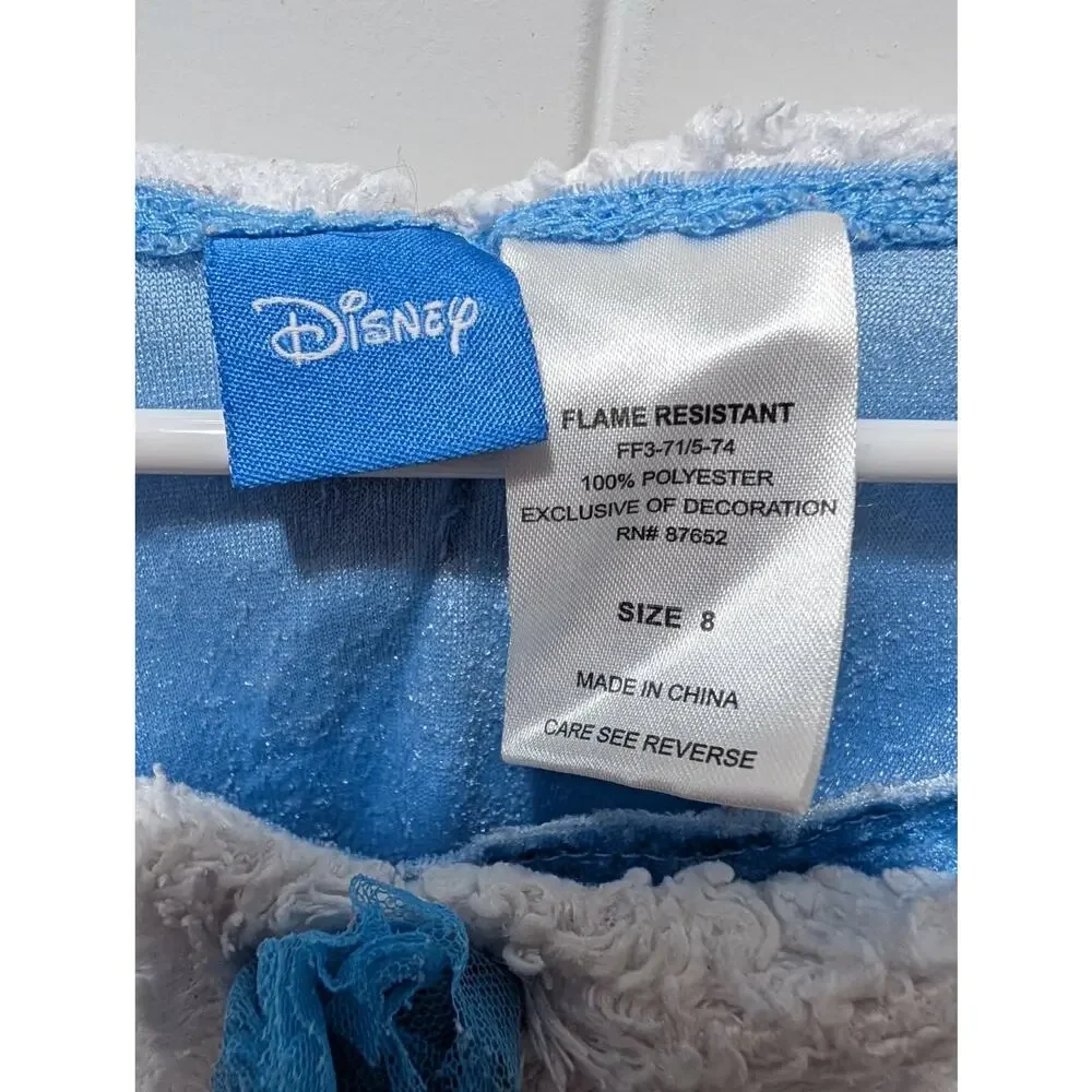 Disney Frozen Elsa Girls Blue Princess Dress Cosplay Halloween Costume Size 8
